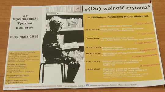 (Do)wolność czytania w słubickiej bibliotece. Ogólnopolski Tydzień Bibliotek (Do)wolność czytania w słubickiej bibliotece. Ogólnopolski Tydzień Bibliotek