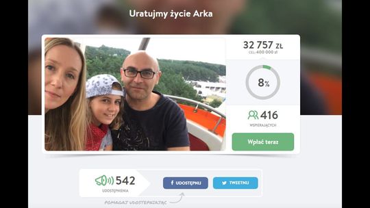 FALA POMOCY DLA CHOREGO ARKA! PRZED NAMI FESTYN CHARYTATYWNY