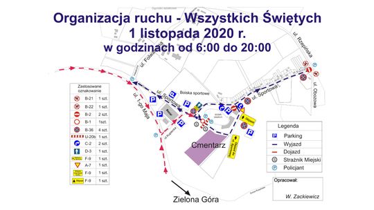 Komendant Straży Miejskiej o zmianach w organizacji ruchu przy słubickim cmentarzu