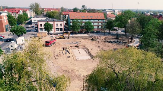 Modernizacja Placu Bohaterów z lotu ptaka 