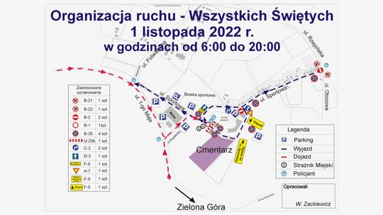 Organizacja ruchu przy cmentarzu w dniu Wszystkich Świętych