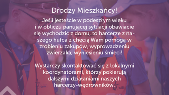 Pomoc harcerzy i instruktorów Hufca ZHP Słubice skierowana do osób będąch w grupie ryzyka