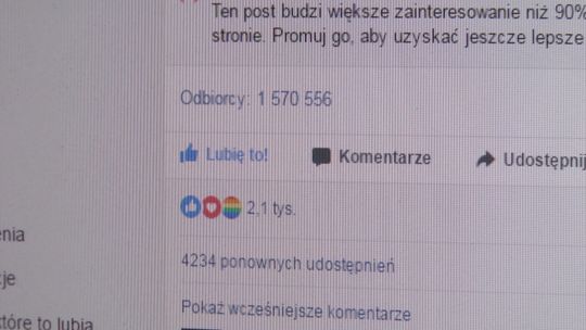 POST TELEWIZJI SŁUBICKIEJ Z REKORDOWĄ LICZBĄ WYŚWIETLEŃ I KOMENTARZY 