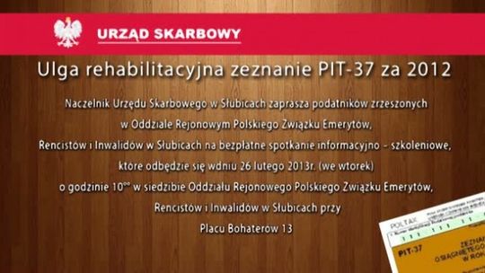 Urząd Skarbowy informuje