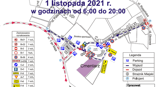 Zmiana organizacji ruchu przy cmentarzu w dniu 1 listopada