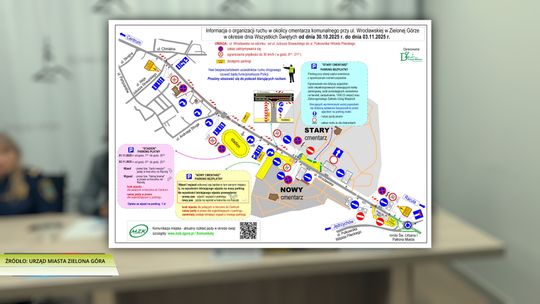 Zmiany w organizacji ruchu na Wszystkich Świętych w Zielonej Górze