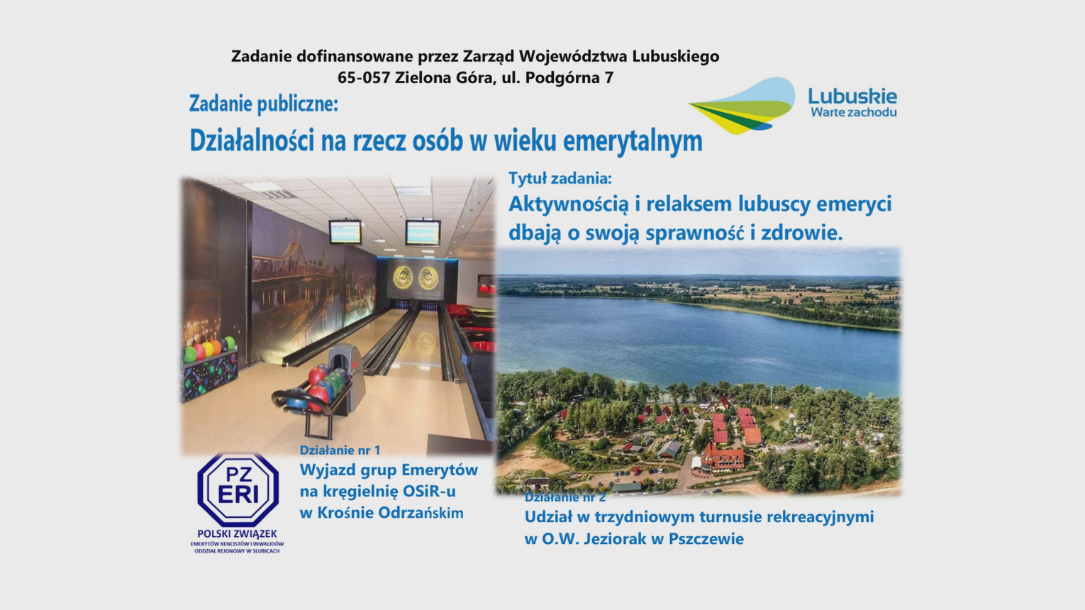 Lubuscy emeryci dbają o zdrowie i sprawność - wyjazd do kręgielni i nad jezioro