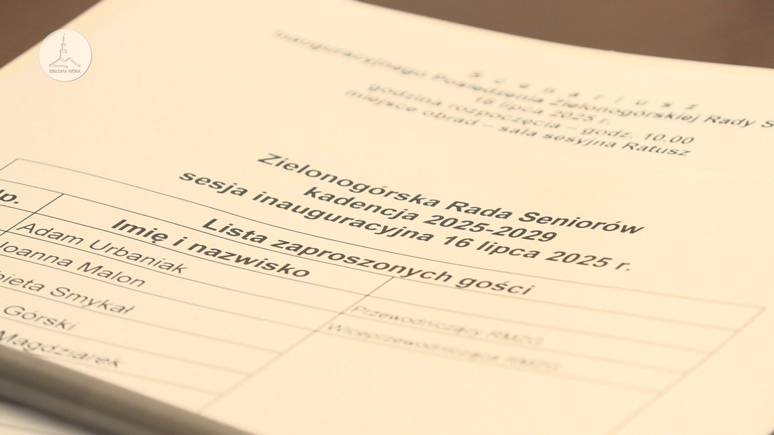 Pierwsze posiedzenie zielonogórskiej Rady Seniorów.