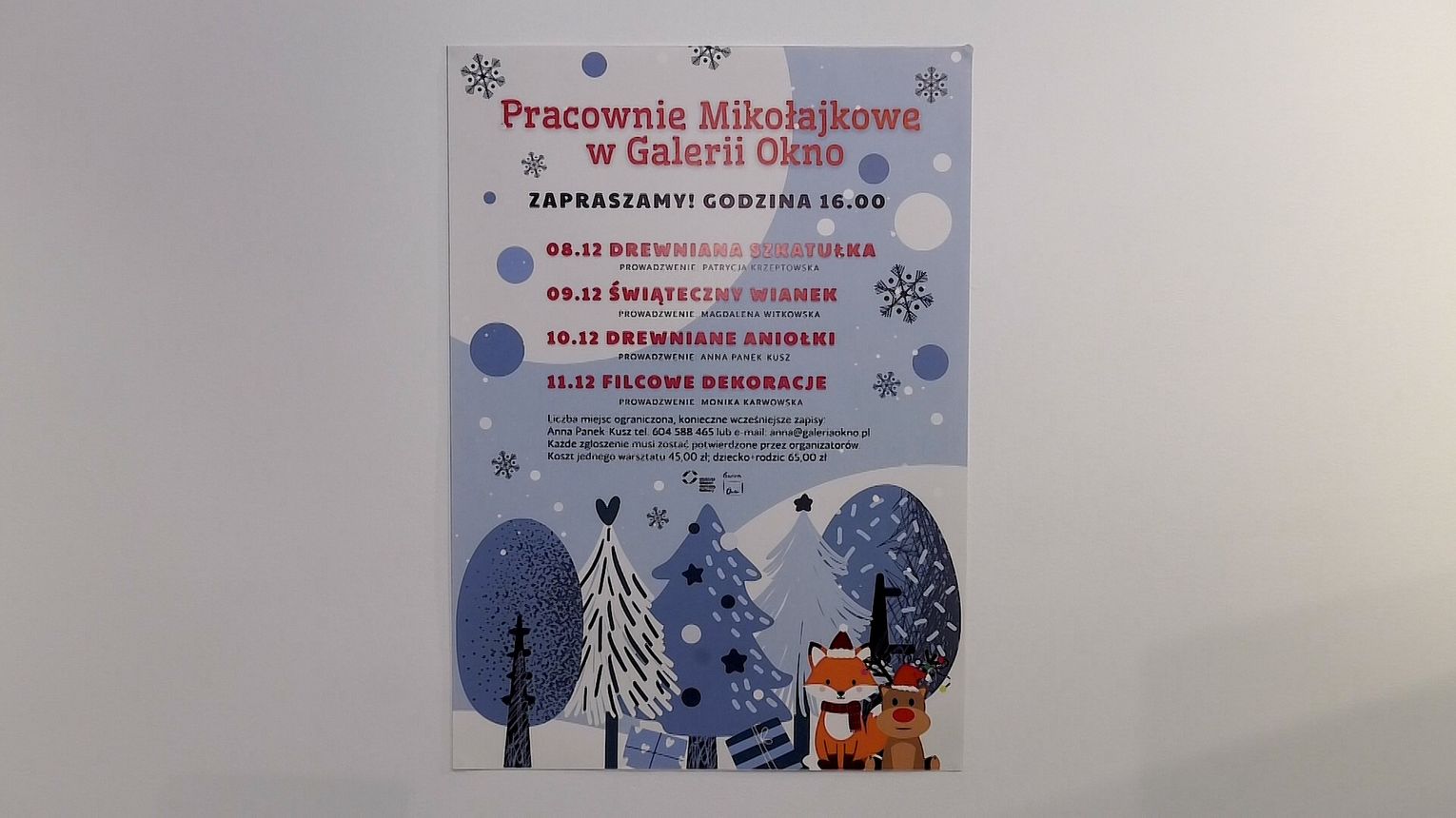 Pracownie Mikołajkowe w Galerii OKNO — świąteczne warsztaty od 8 grudnia