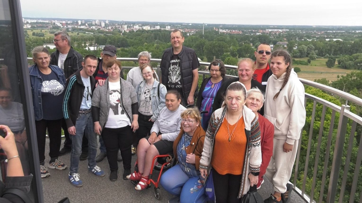 Uczestnicy ŚDS z Rzepina i Bieganowa odwiedzili wieżę widokową w Słubicach