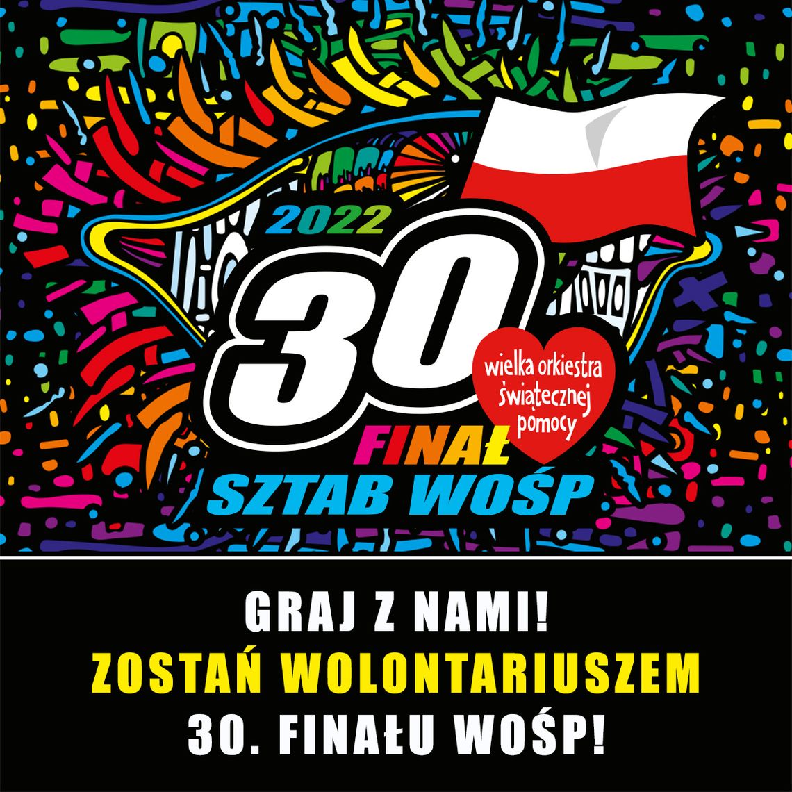 30. Finał Wielkiej Orkiestry Świątecznej Pomocy - zostań wolontariuszem! 