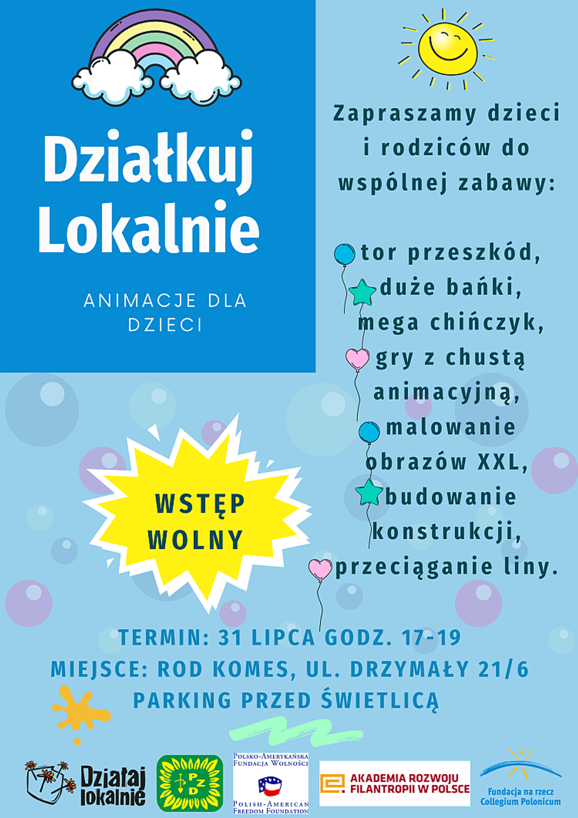 Animacje, gry i zabawy dla dzieci przy słubickich ogródkach działkowych