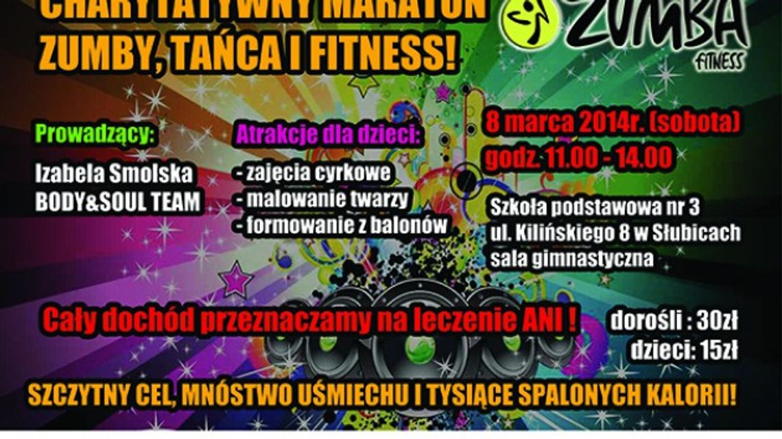 CHARYTATYWNY MARATON TAŃCA, ZUMBY I FITNESS!!!