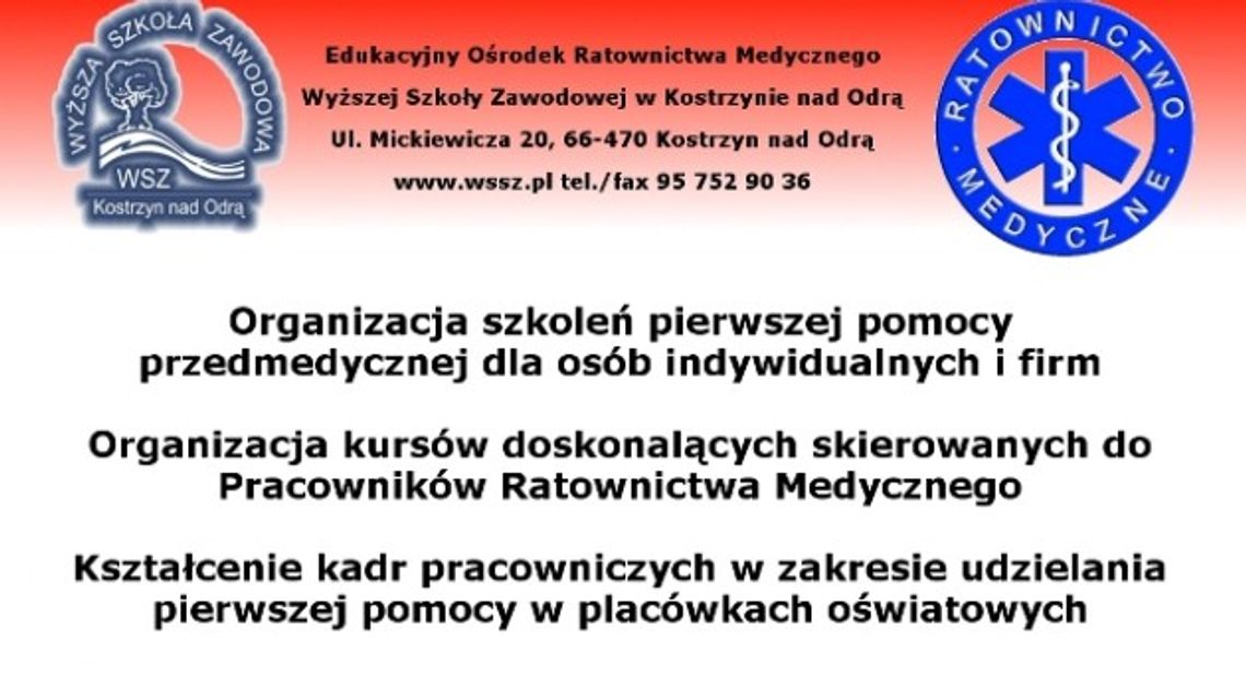 Edukacyjny Ośrodek Ratownictwa Medycznego - OGŁOSZENIE