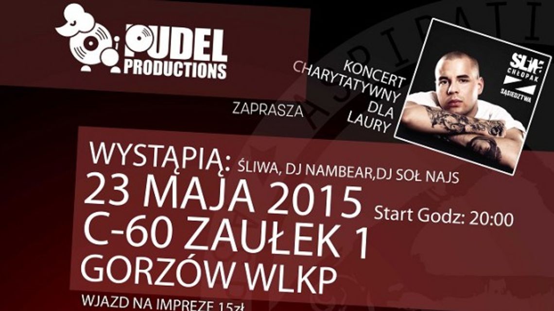 Koncert charytatywny dla Laury w Gorzowie - wystąpi Śliwa