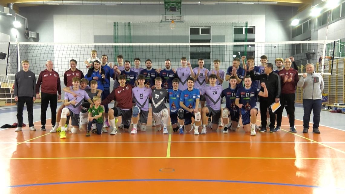 Plakat zapraszający na mecz siatkówki AS Słubice - VC Olympia 93