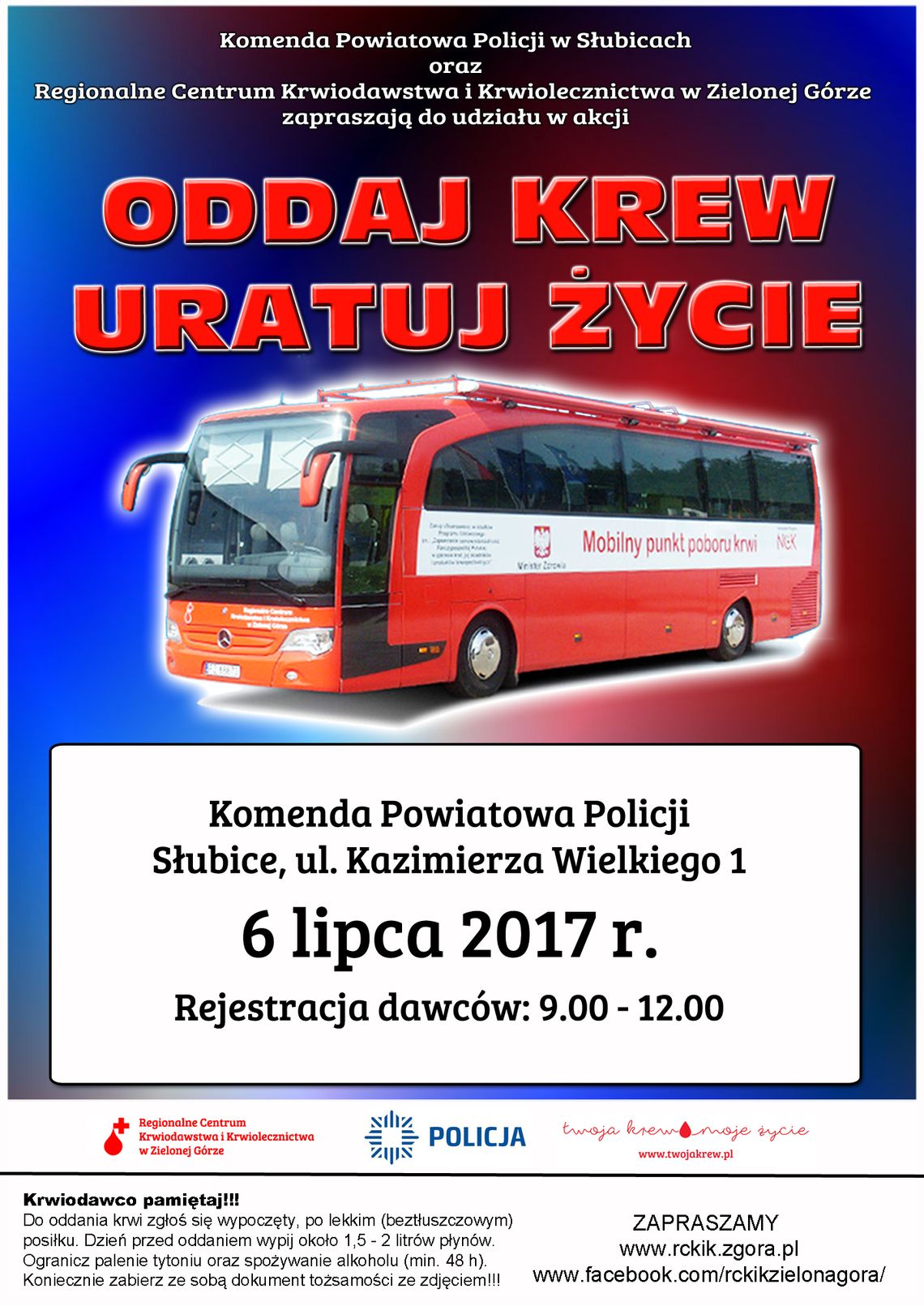 Oddaj krew - uratuj życie ! 