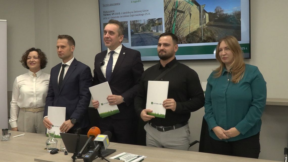 Ofensywa drogowa na ul. Waryńskiego i Bocznej na Łężycy - konferencja prasowa