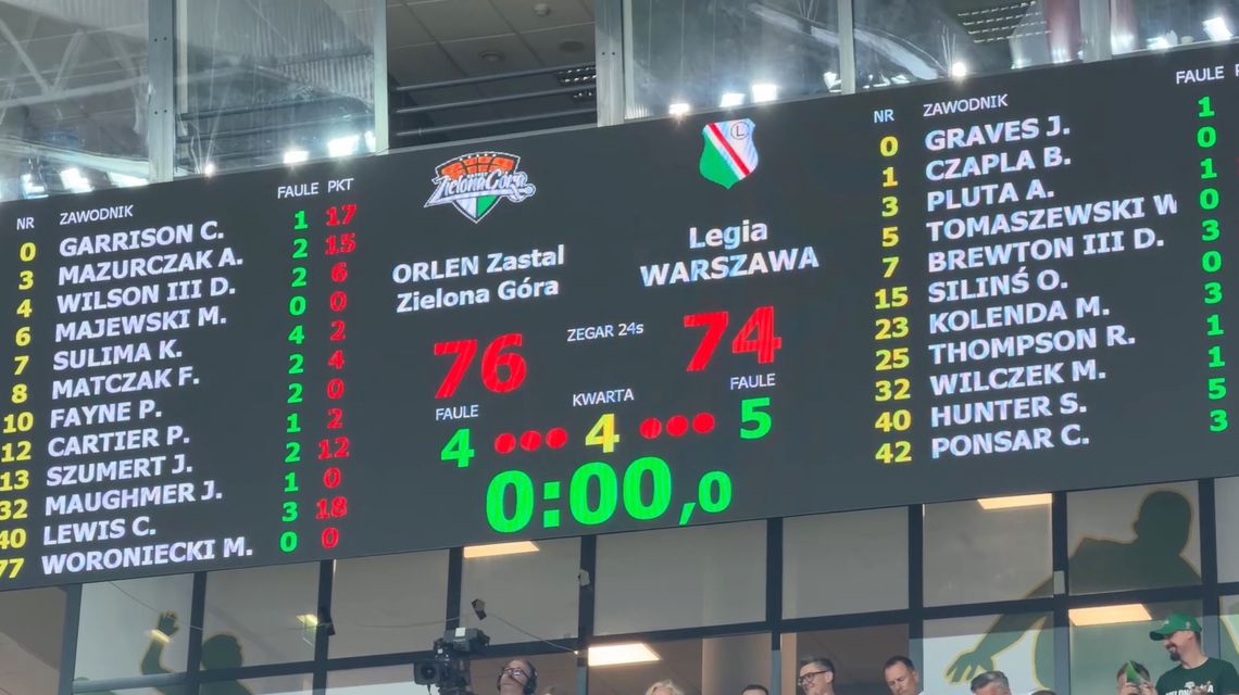 Orlen Zastal Zielona Góra wygrywa piątkowy mecz Orlen Zastal Zielona Góra wygrywa piątkowy mecz