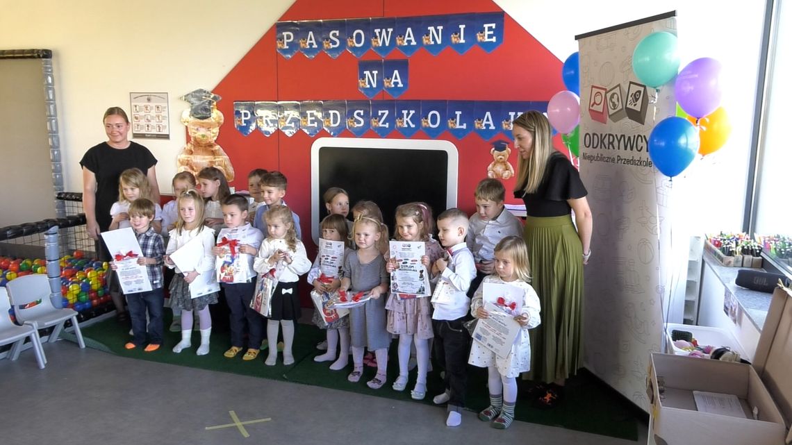 Pasowanie na przedszkolaka w przedszkolu "Odkrywcy" w Kunowicach
