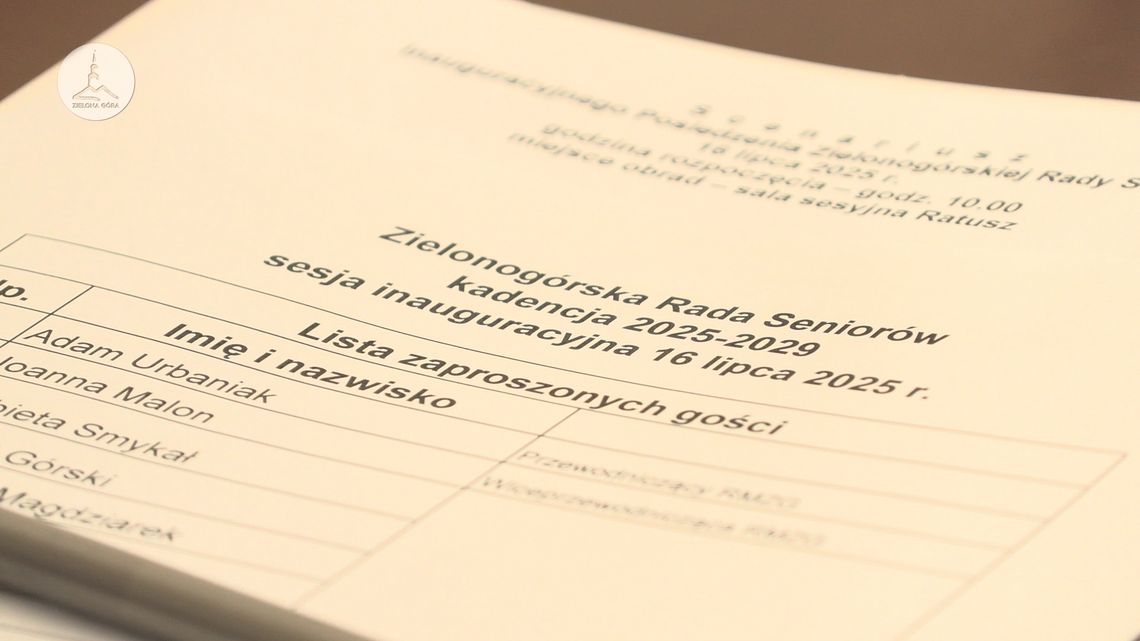 Pierwsze posiedzenie zielonogórskiej Rady Seniorów.