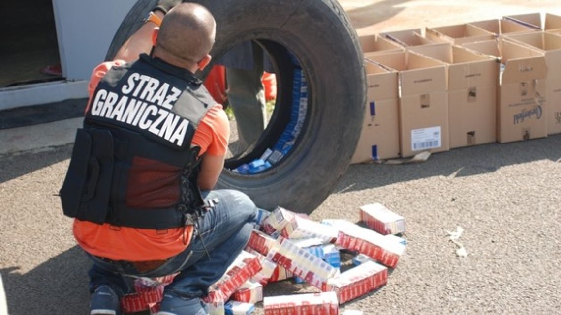 Ponad ćwierć miliona papierosów ukrytych w kołach