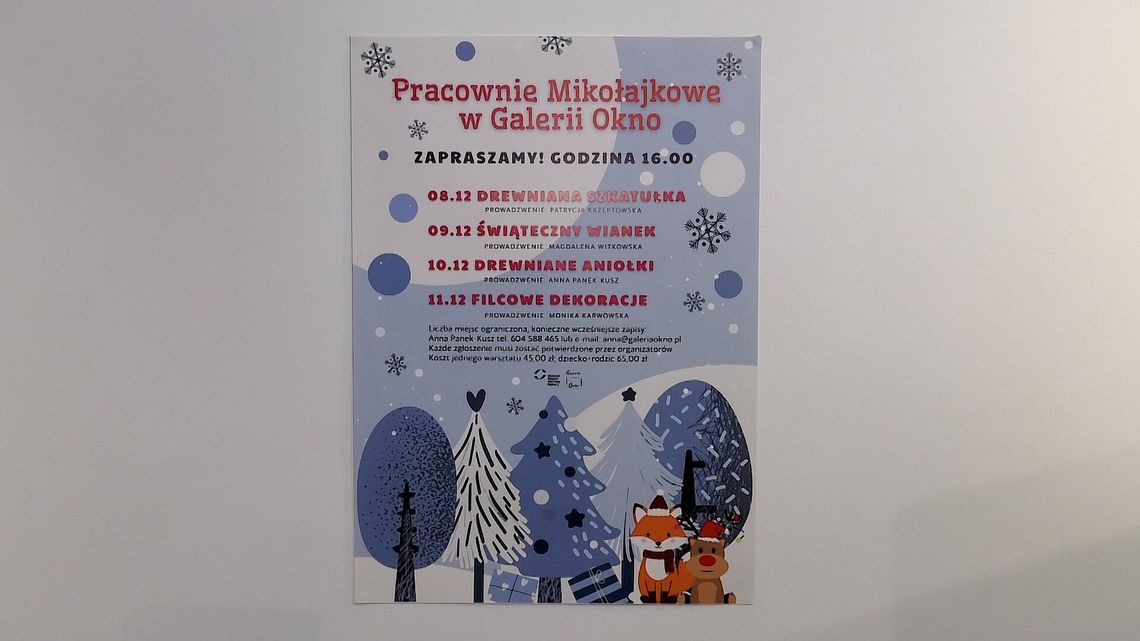 Pracownie Mikołajkowe w Galerii OKNO — świąteczne warsztaty od 8 grudnia