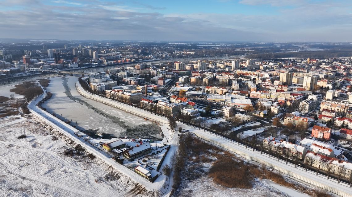Prawdziwa zima nad słubicką Odrą