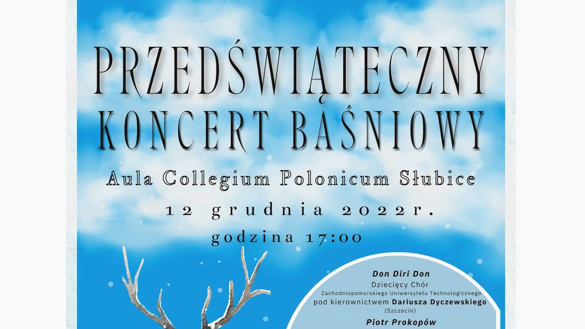 Przedświąteczny koncert baśniowy - zapowiedź