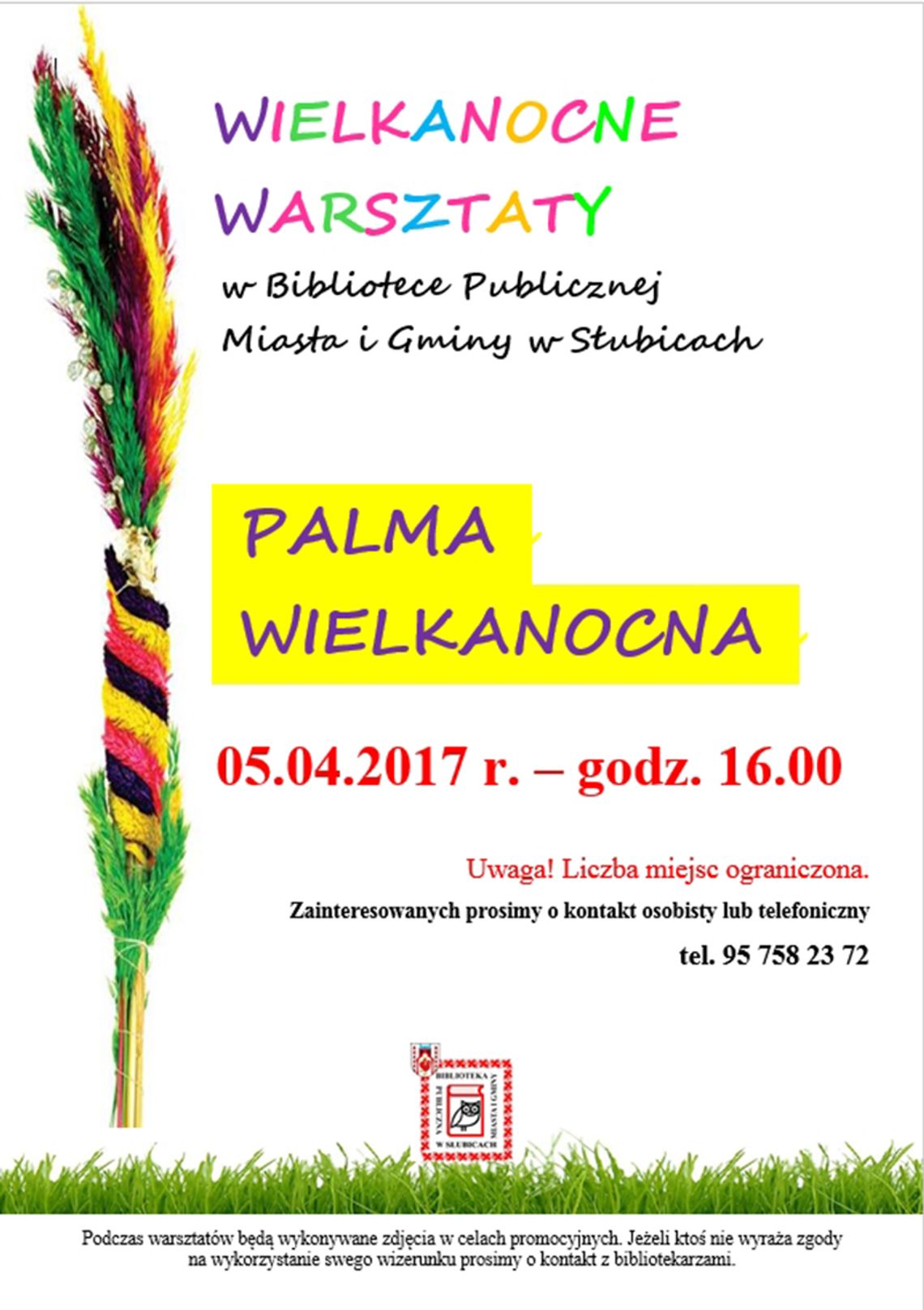 ROBIMY PALMĘ WIELKANOCNĄ W SŁUBICKIEJ BIBLIOTECE