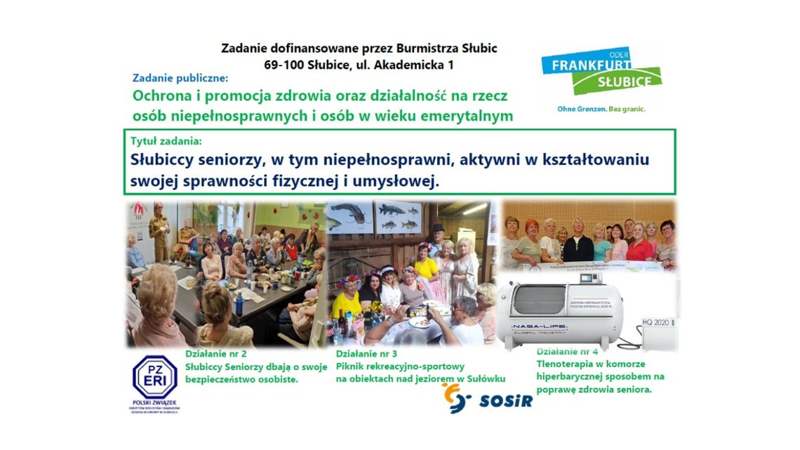 Słubiccy seniorzy aktywni — projekt wspierający bezpieczeństwo, zdrowie i integrację