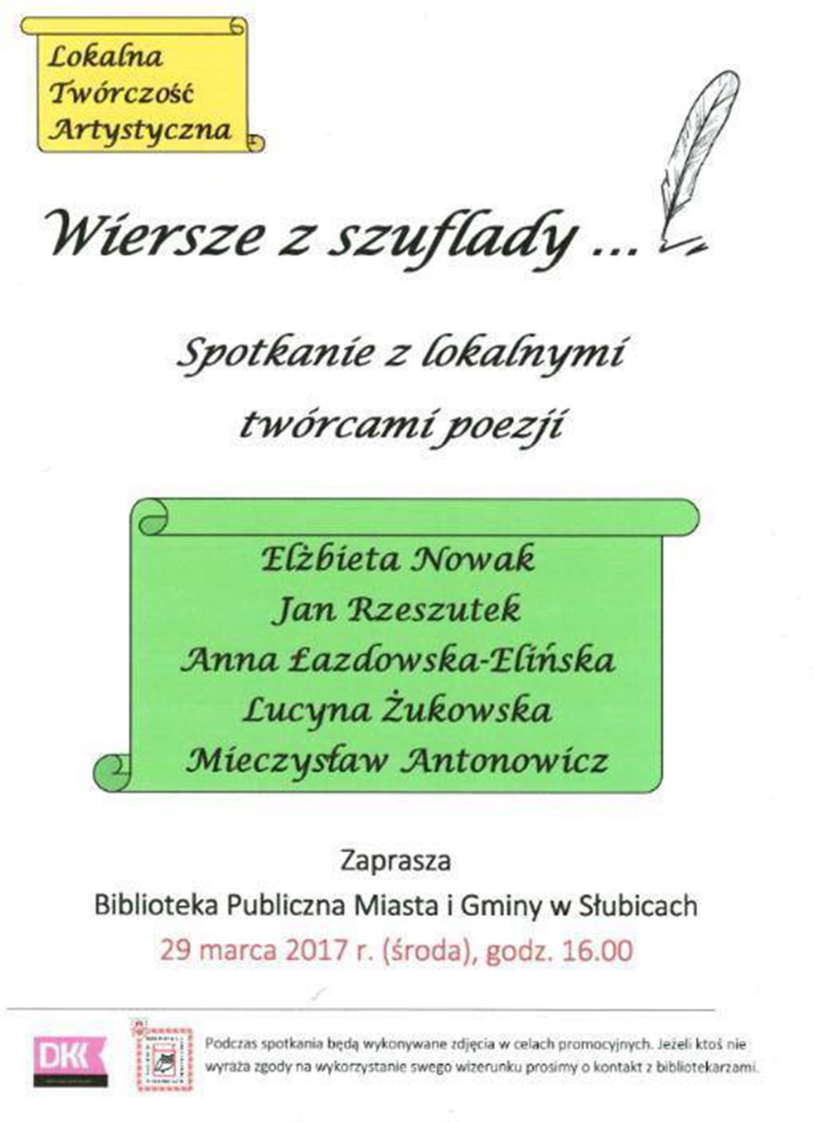 Spotkanie z lokalnymi poetami - "Wiersze z szuflady" 