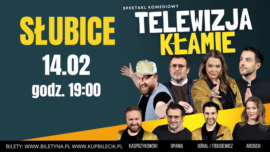 "Telewizja kłamie" - spektakl komediowy zawita do Słubic