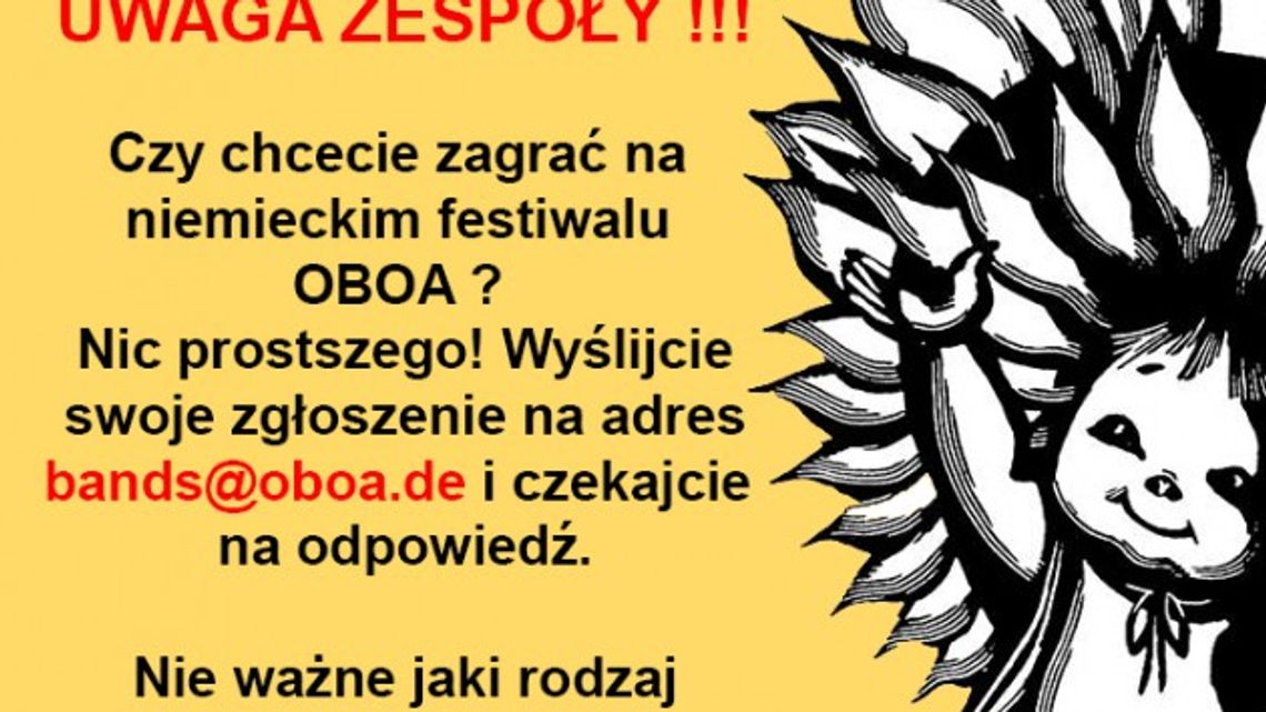 Zagraj na festiwalu OBOA w Niemczech!