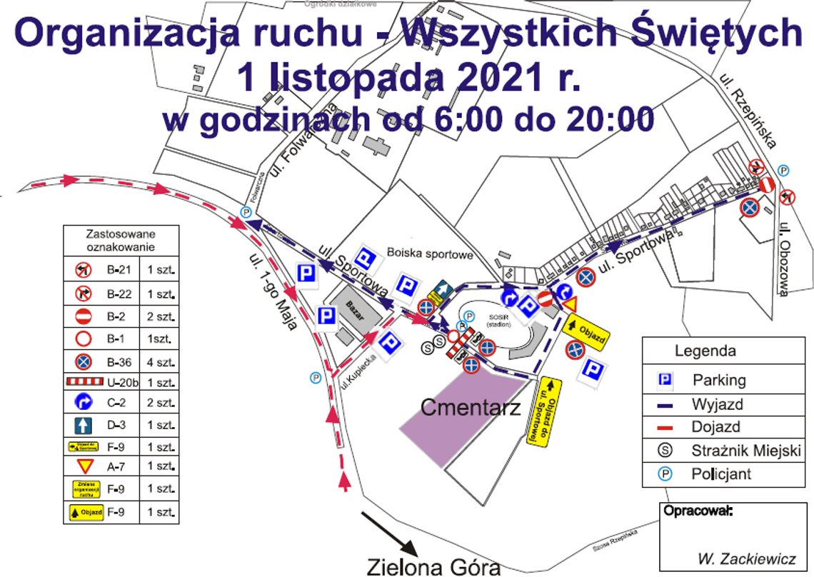 Zmiana organizacji ruchu przy cmentarzu w dniu 1 listopada