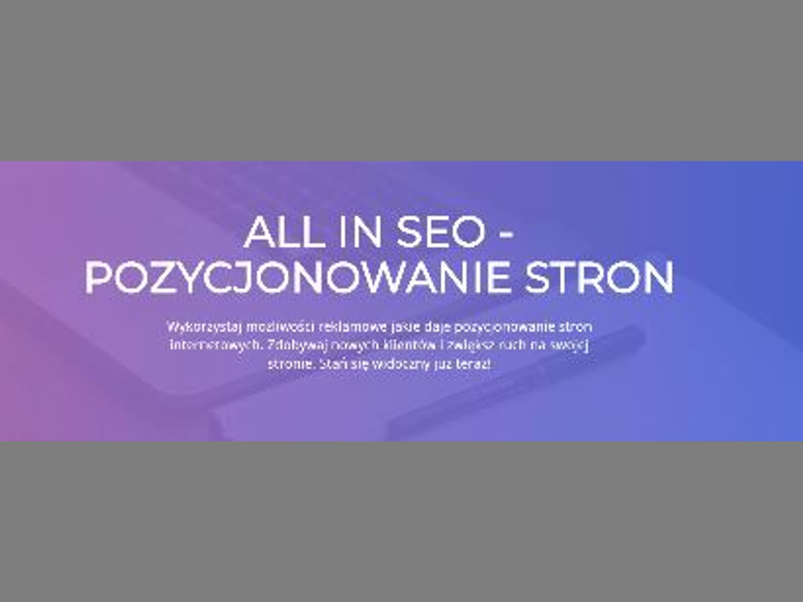 Pozycjonowanie stron ALL IN SEO